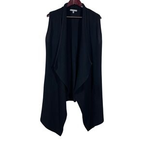 Neiman Marcus 100% Cashmere Cardigan XL Shawl Collar Sleeveless Open Sweater